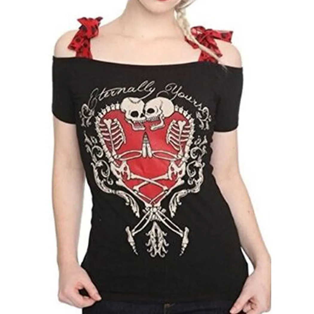 Fashion Black Punk Rock Gothic T Shirt