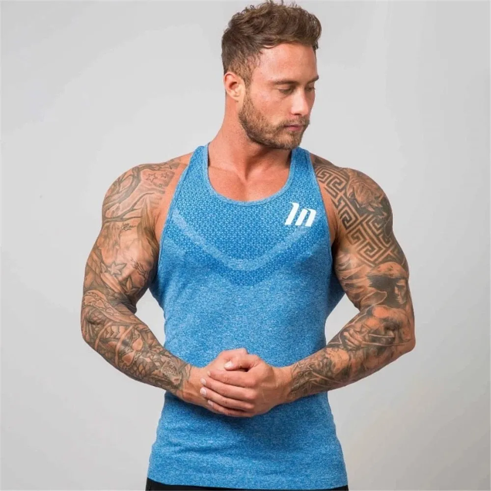 fashion brand bodybuilding tank top tank top muscle Breathable quick-drying men sleeveless vest