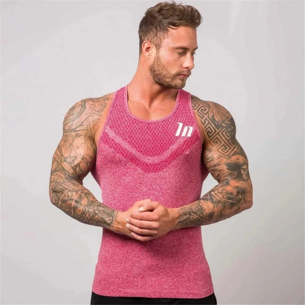 fashion brand bodybuilding tank top tank top muscle Breathable quick-drying men sleeveless vest