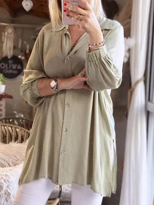Fashion plain women's shirt tops