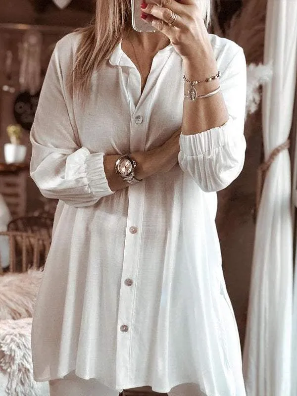 Fashion plain women's shirt tops