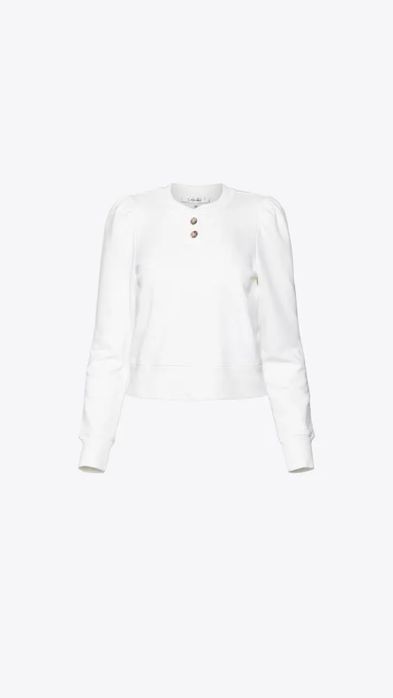 Femme Henley Sweatshirt - White