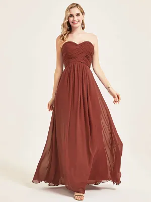 [Final Sale] Cinnamon Rose Sweetheart Strapless Chiffon Maternity Bridesmaid Dress
