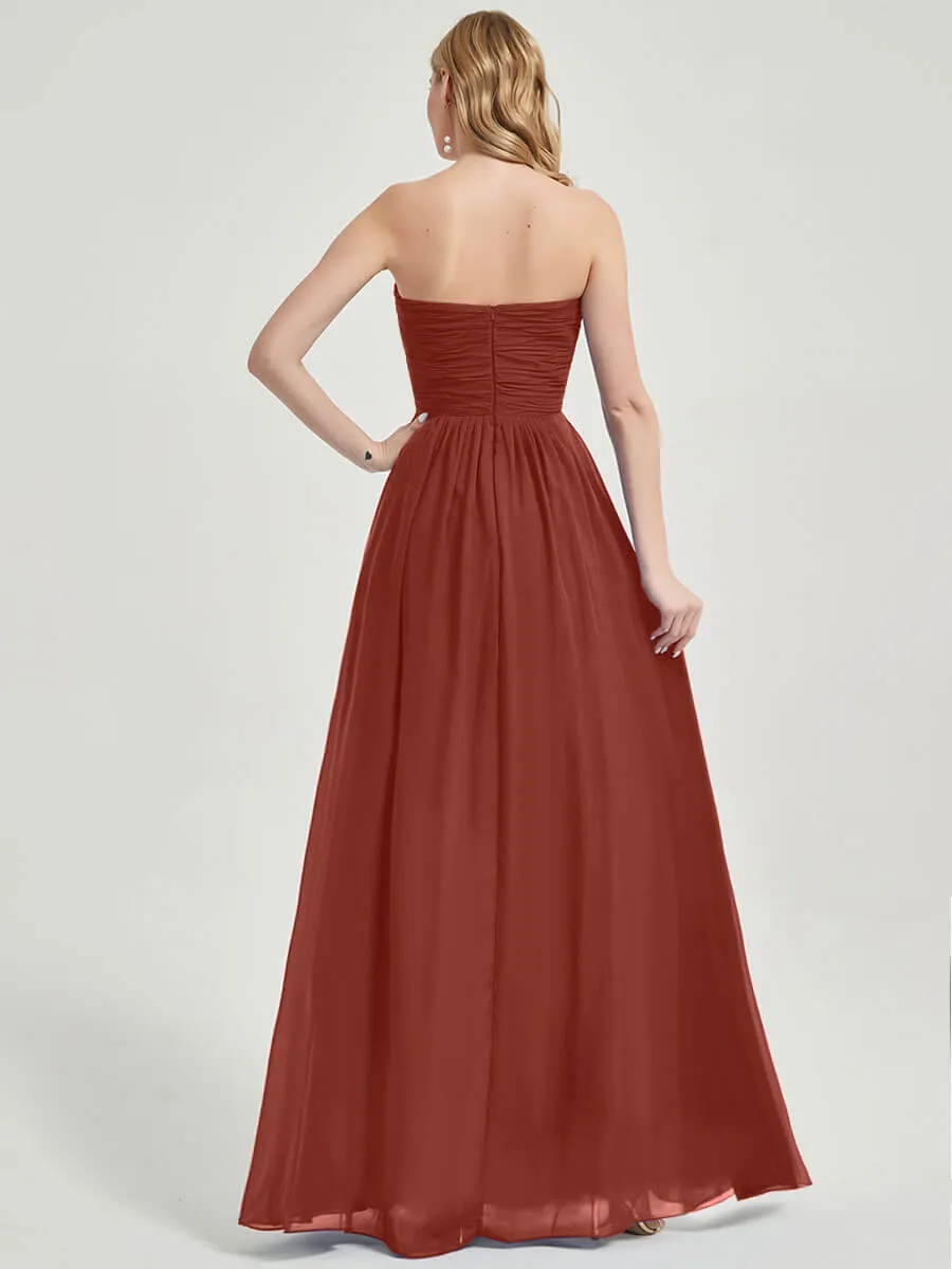 [Final Sale] Cinnamon Rose Sweetheart Strapless Chiffon Maternity Bridesmaid Dress