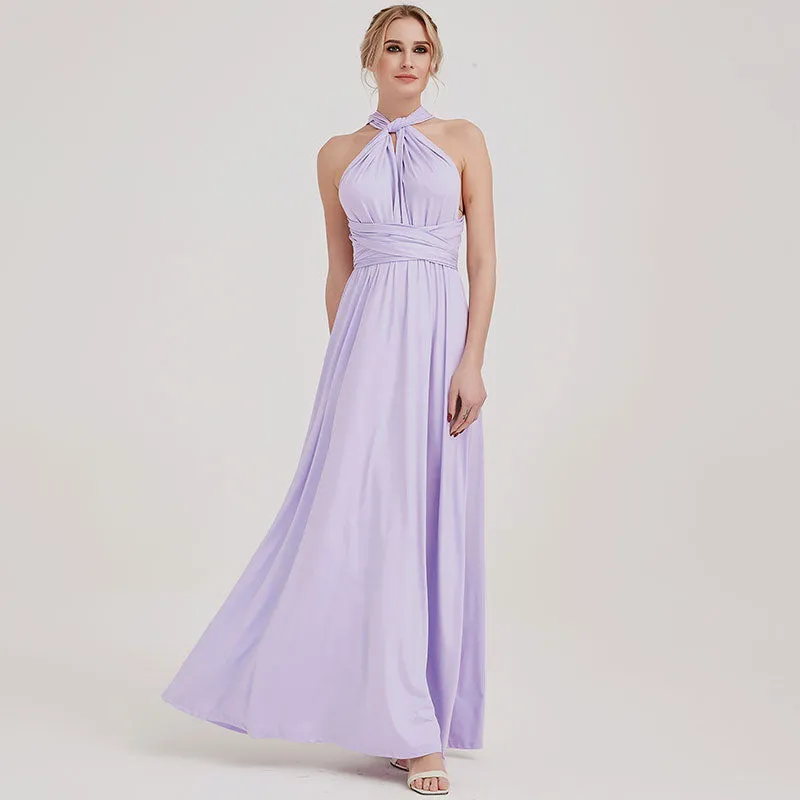 [Final Sale] Dusty Lilac Infinity Wrap Maxi Bridesmaid Dress