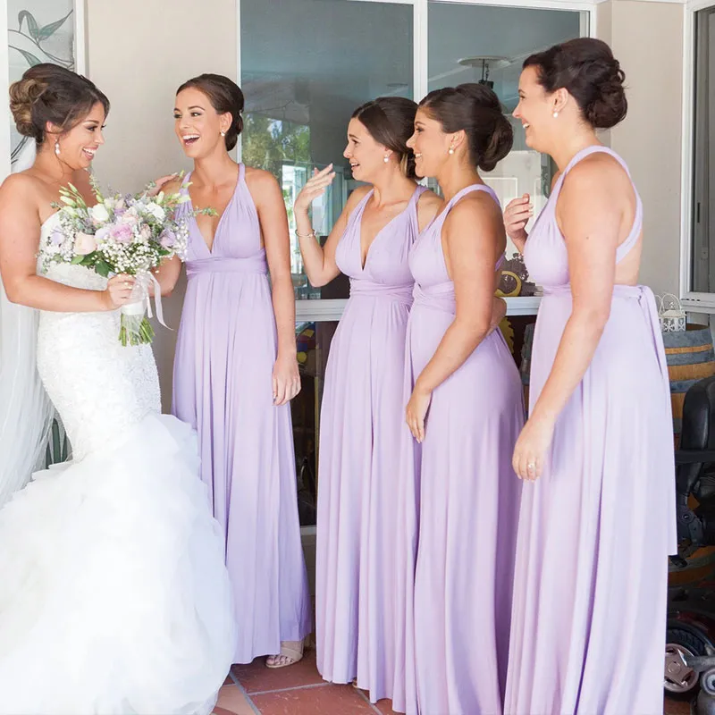 [Final Sale] Dusty Lilac Infinity Wrap Maxi Bridesmaid Dress