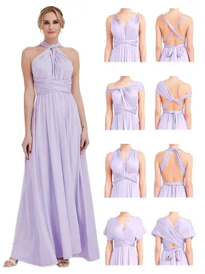 [Final Sale] Dusty Lilac Infinity Wrap Maxi Bridesmaid Dress