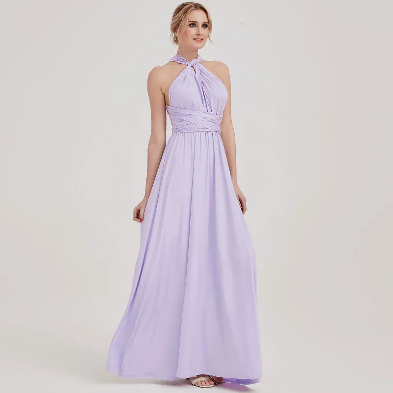 [Final Sale] Dusty Lilac Infinity Wrap Maxi Bridesmaid Dress