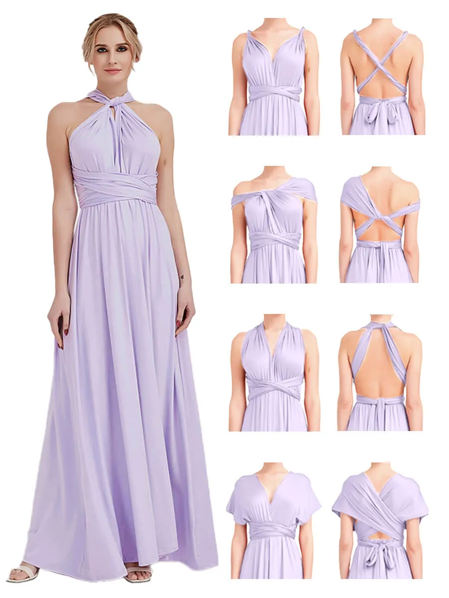 [Final Sale] Dusty Lilac Infinity Wrap Maxi Bridesmaid Dress