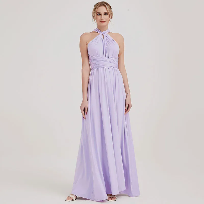 [Final Sale] Dusty Lilac Infinity Wrap Maxi Bridesmaid Dress
