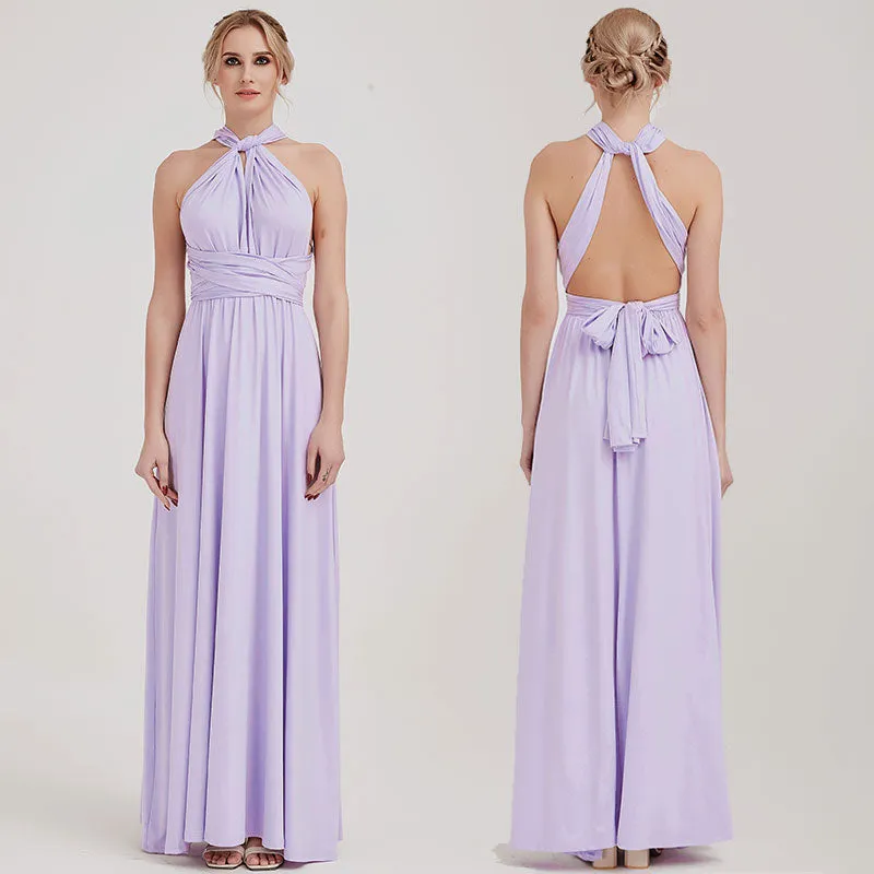 [Final Sale] Dusty Lilac Infinity Wrap Maxi Bridesmaid Dress