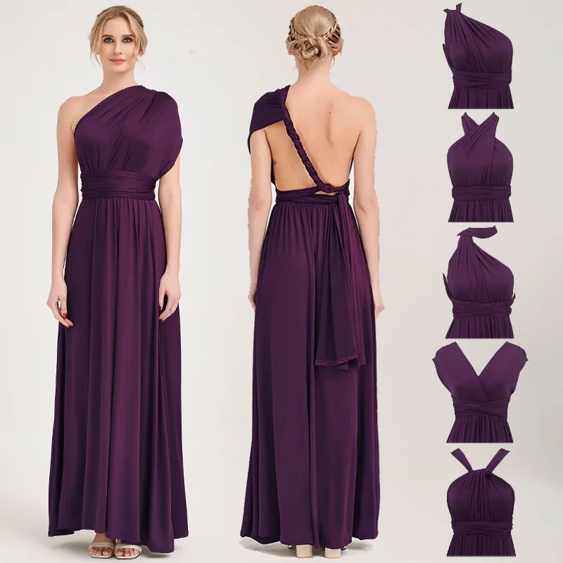 [Final Sale] Plum Infinity Wrap Bridesmaid Convertible Dress