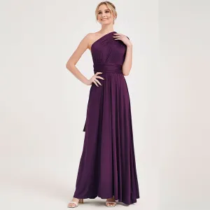 [Final Sale] Plum Infinity Wrap Bridesmaid Convertible Dress