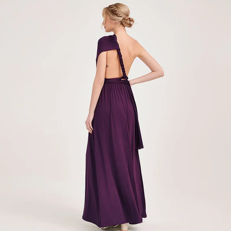 [Final Sale] Plum Infinity Wrap Bridesmaid Convertible Dress
