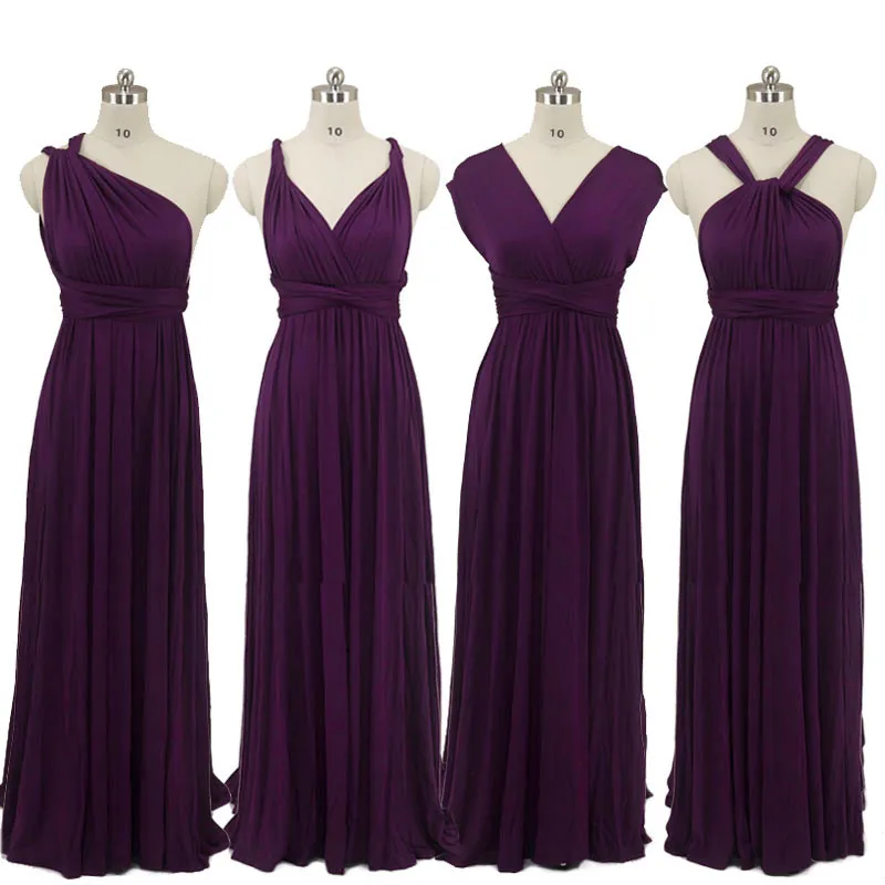 [Final Sale] Plum Infinity Wrap Bridesmaid Convertible Dress