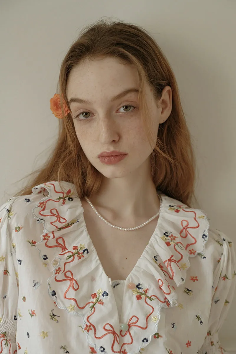 Floral Chic Short Blouse