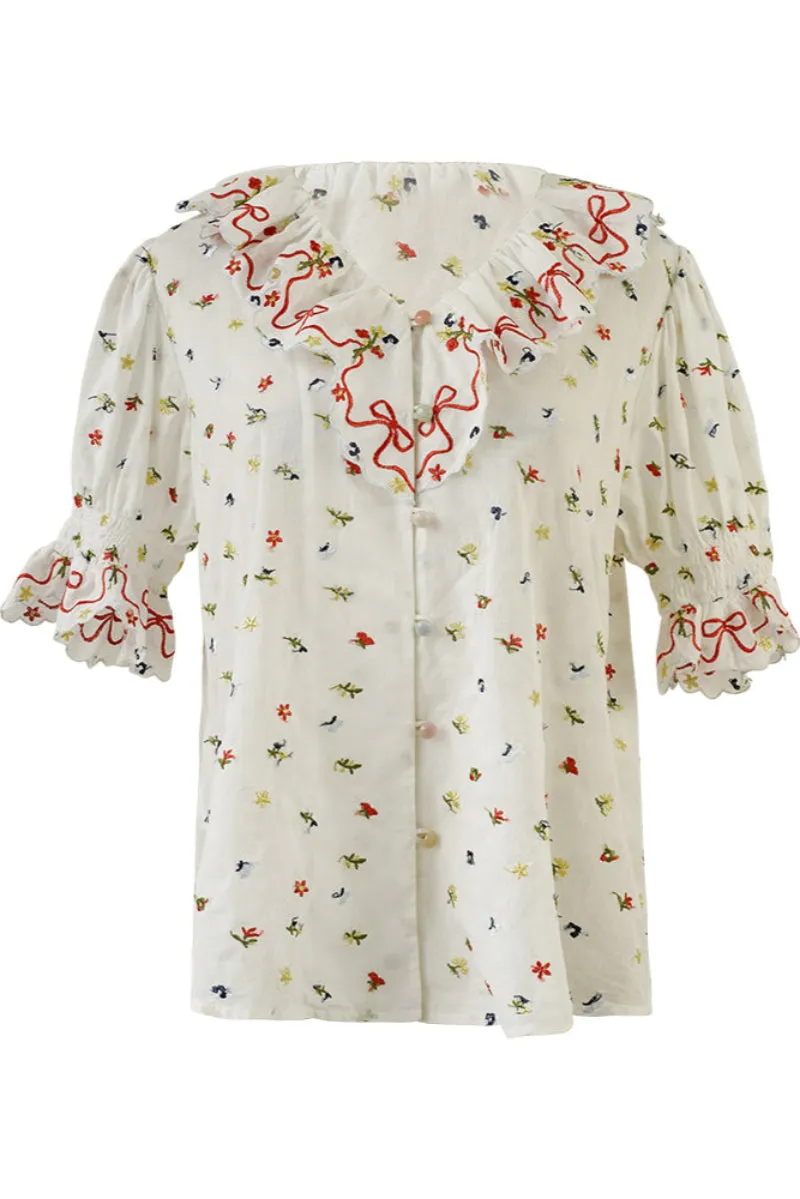 Floral Chic Short Blouse