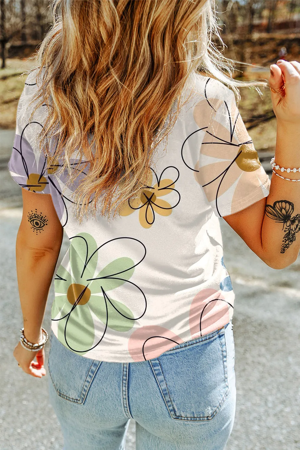 Flower Casual T Shirt
