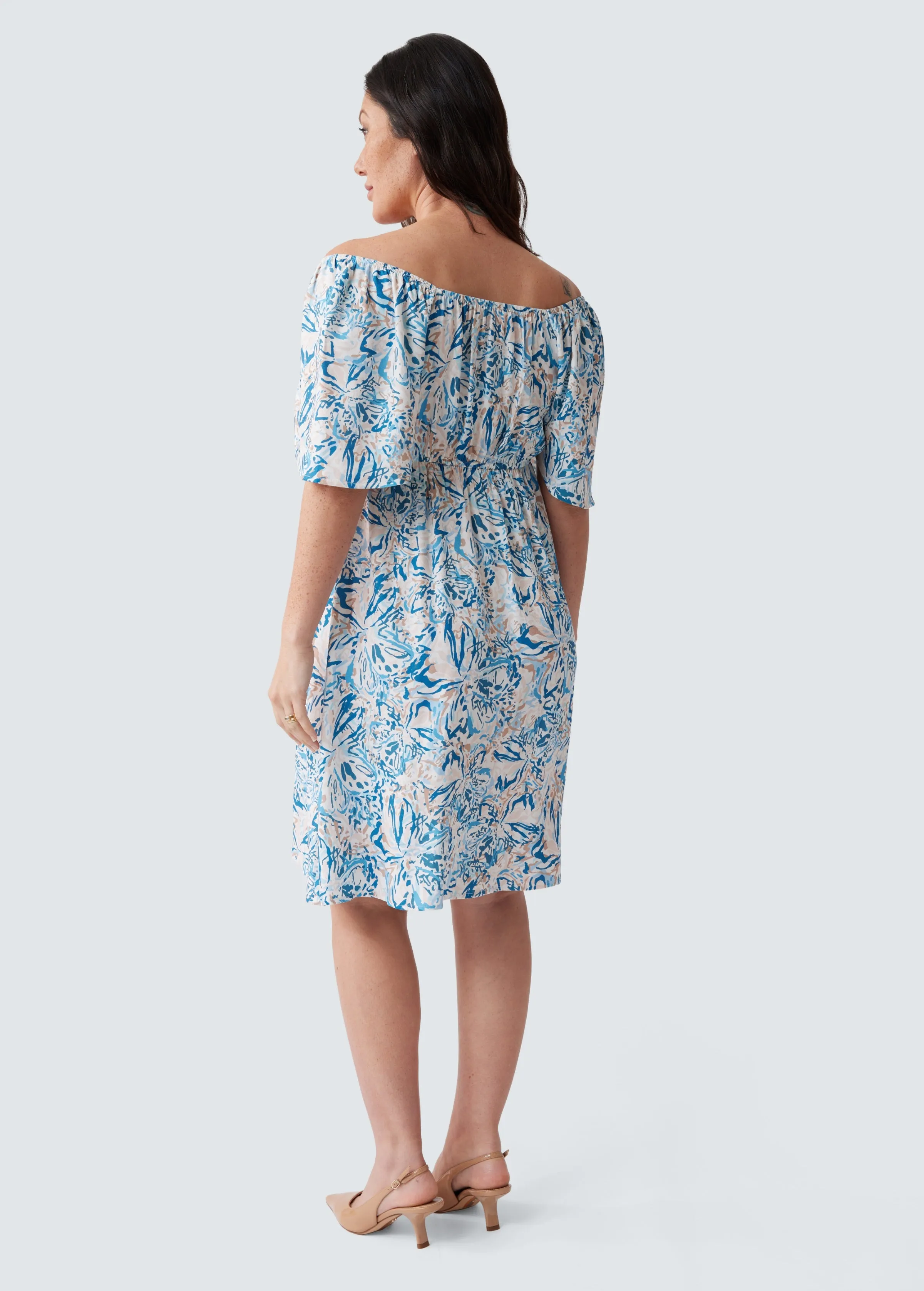 Flutter Sleeve Maternity Dress