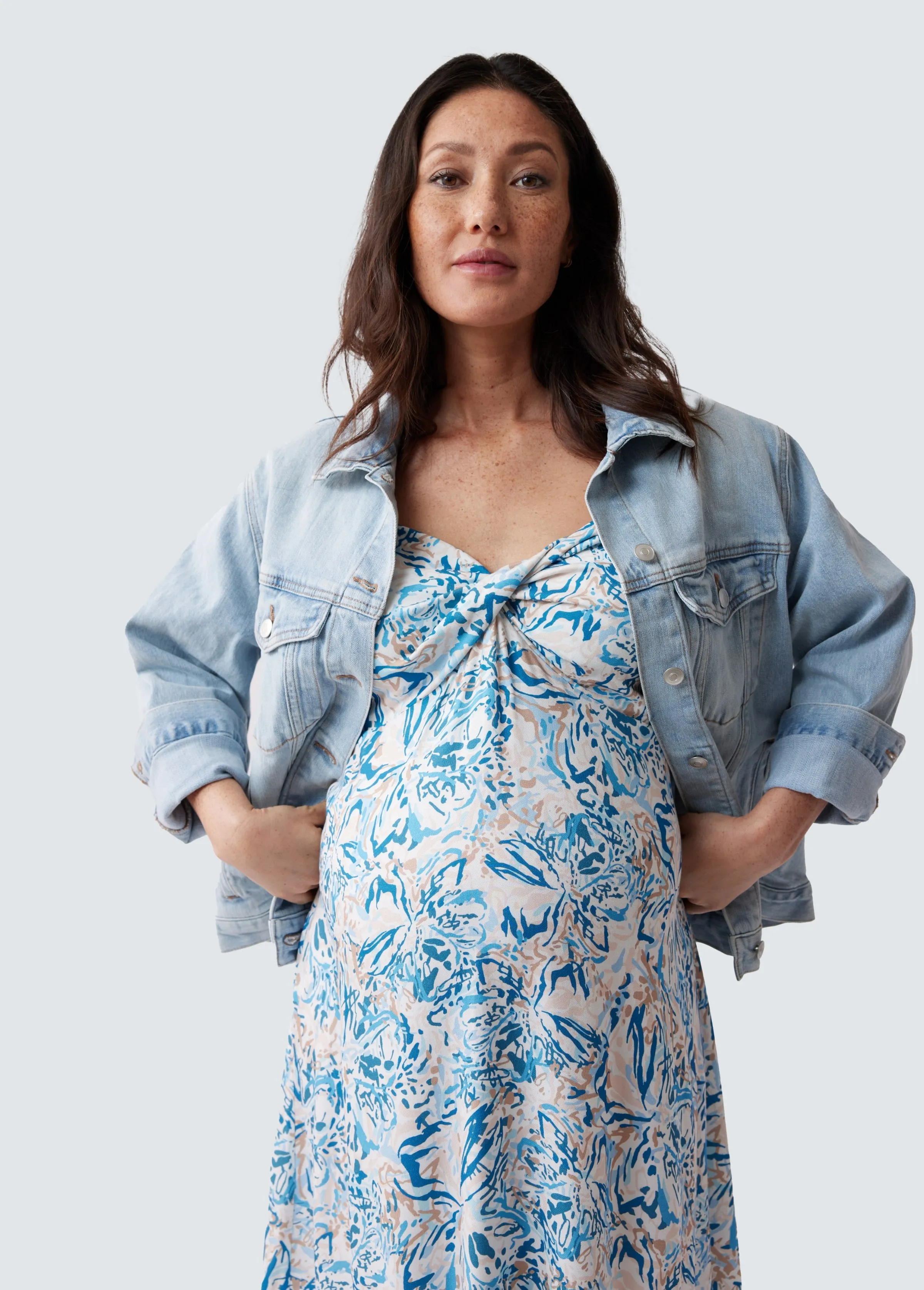 Flutter Sleeve Maternity Dress