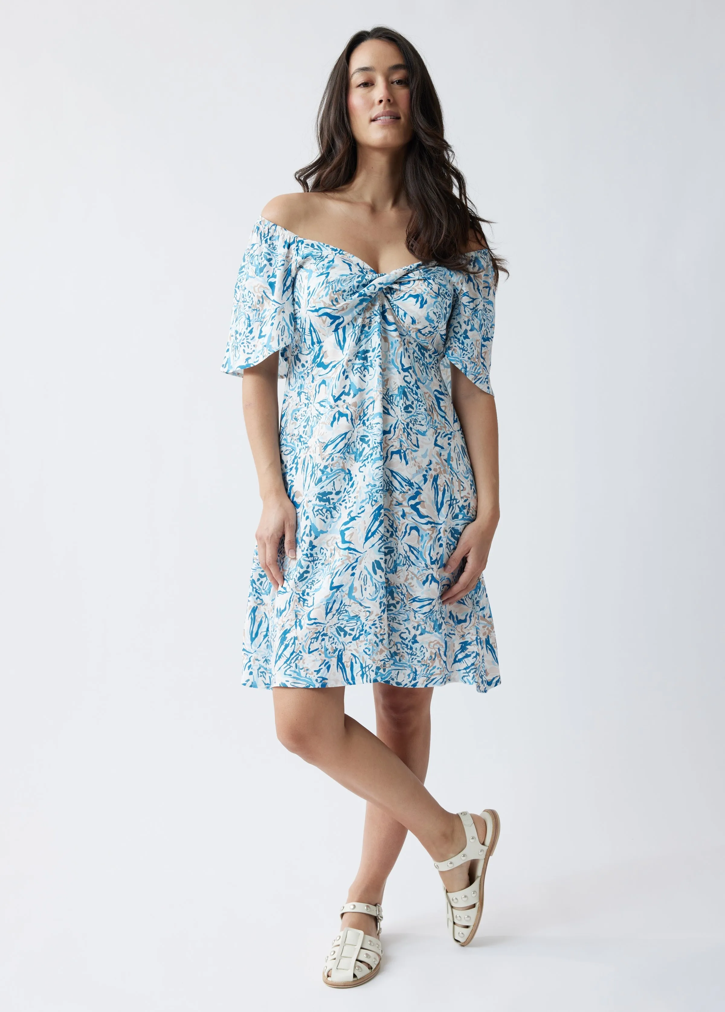 Flutter Sleeve Maternity Dress