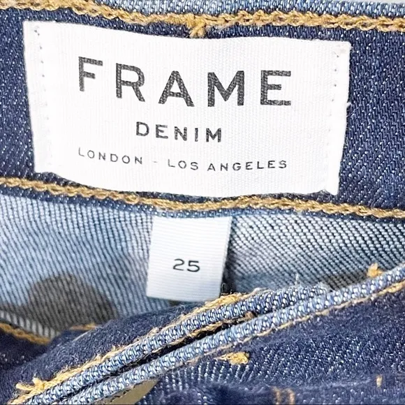 FRAME Le Cut Off Raw Edge Shorts in Astor Size 25