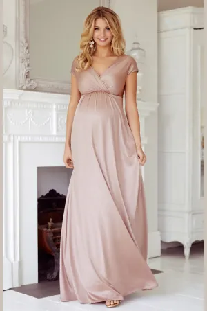 Francesca Maternity and Nursing Maxi in Blush