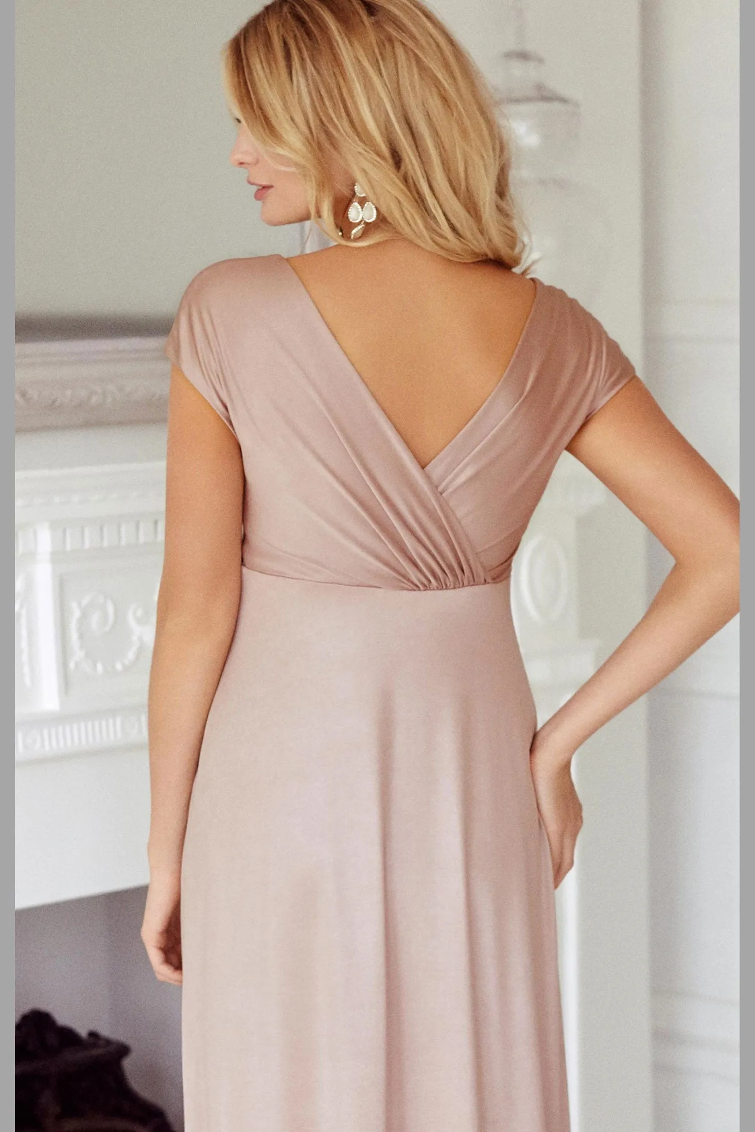Francesca Maternity and Nursing Maxi in Blush