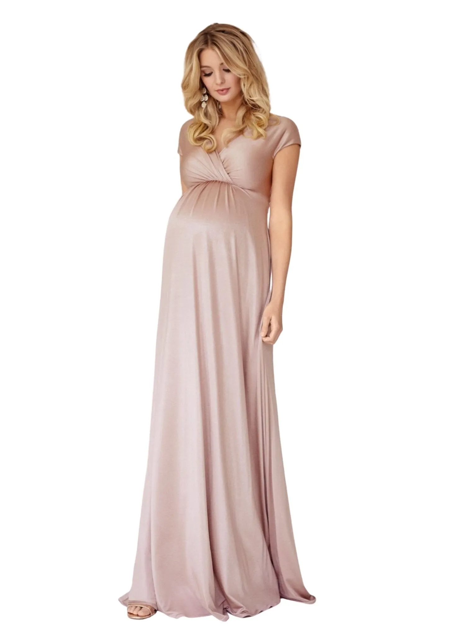 Francesca Maternity Maxi Dress - Blush