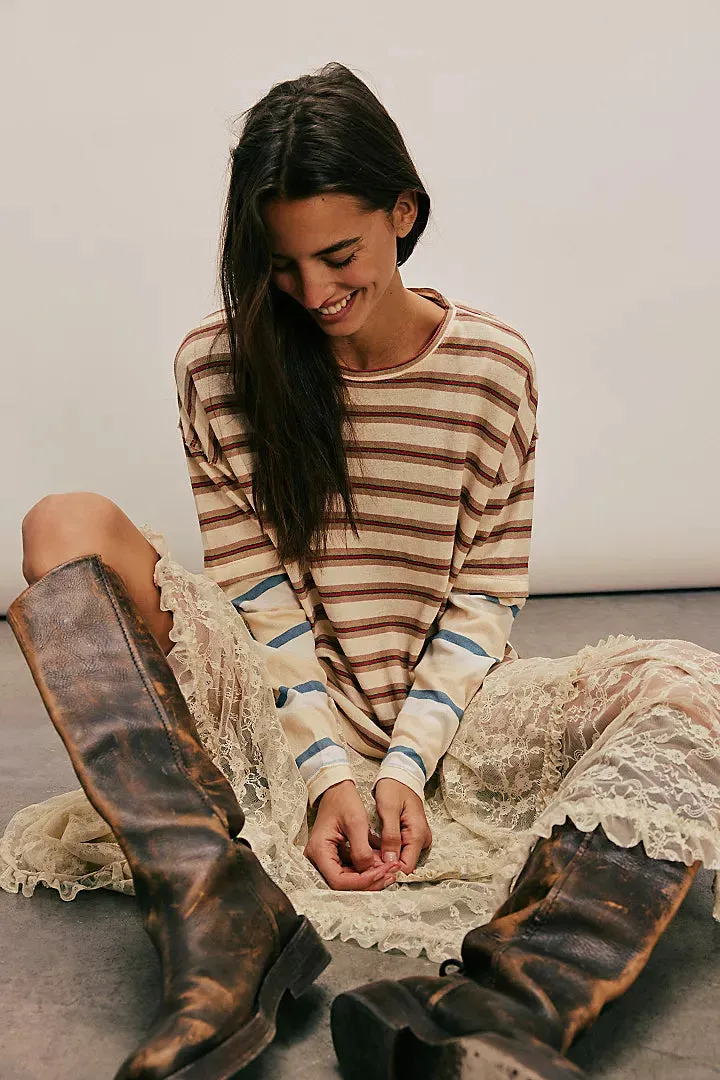 Free People NINA STRIPE TEE
