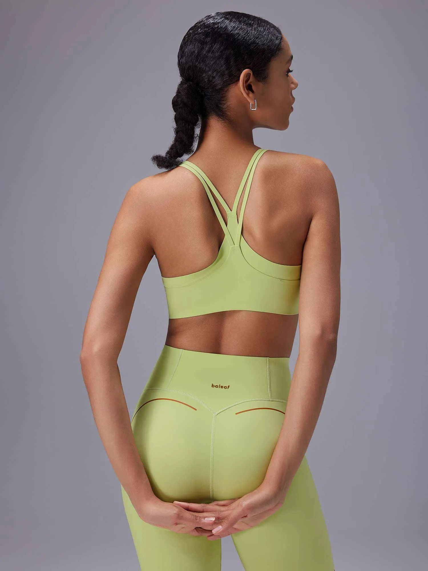 Freeleaf Printed Spaghetti Strap Sports Bra