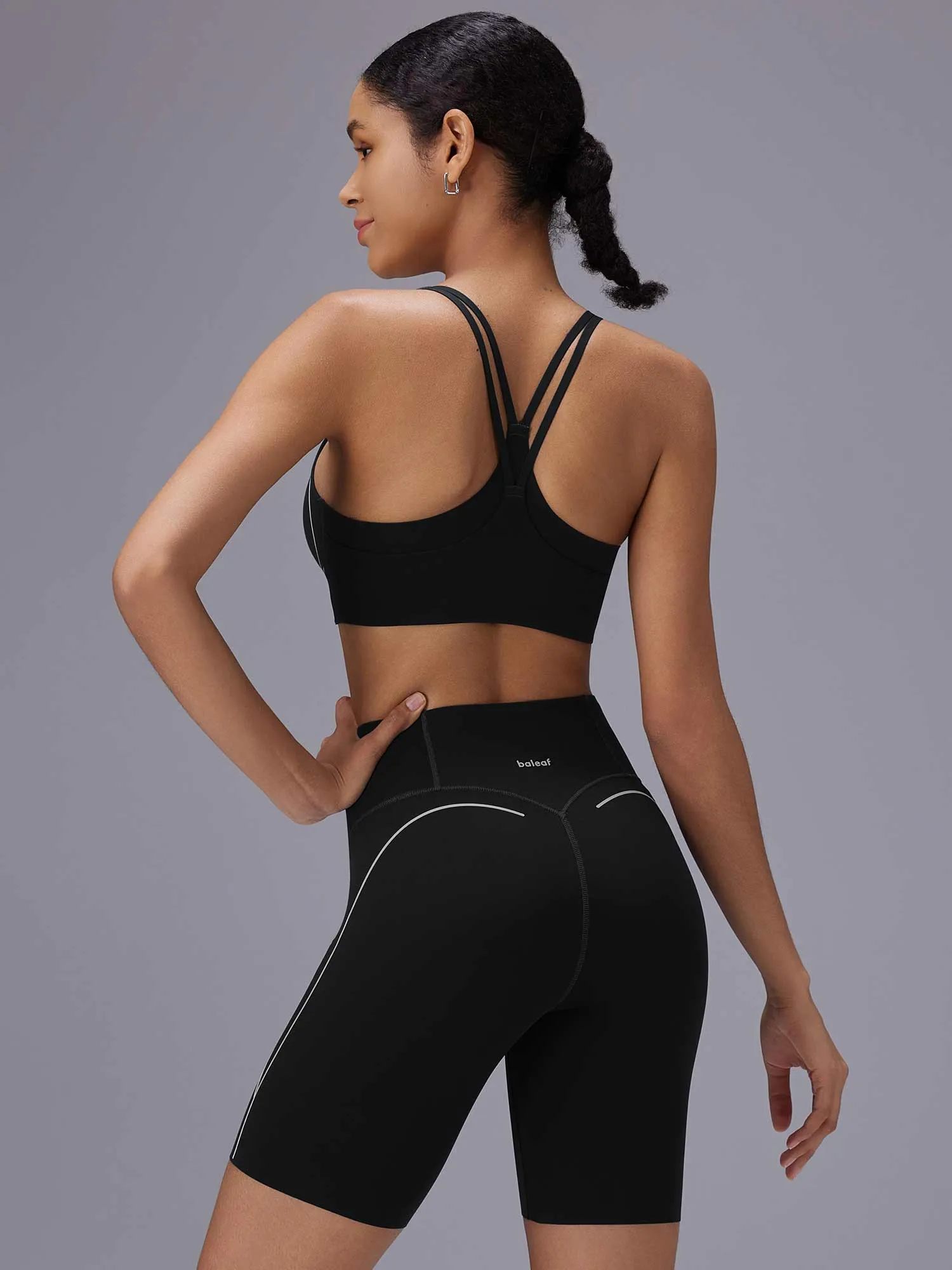 Freeleaf Printed Spaghetti Strap Sports Bra