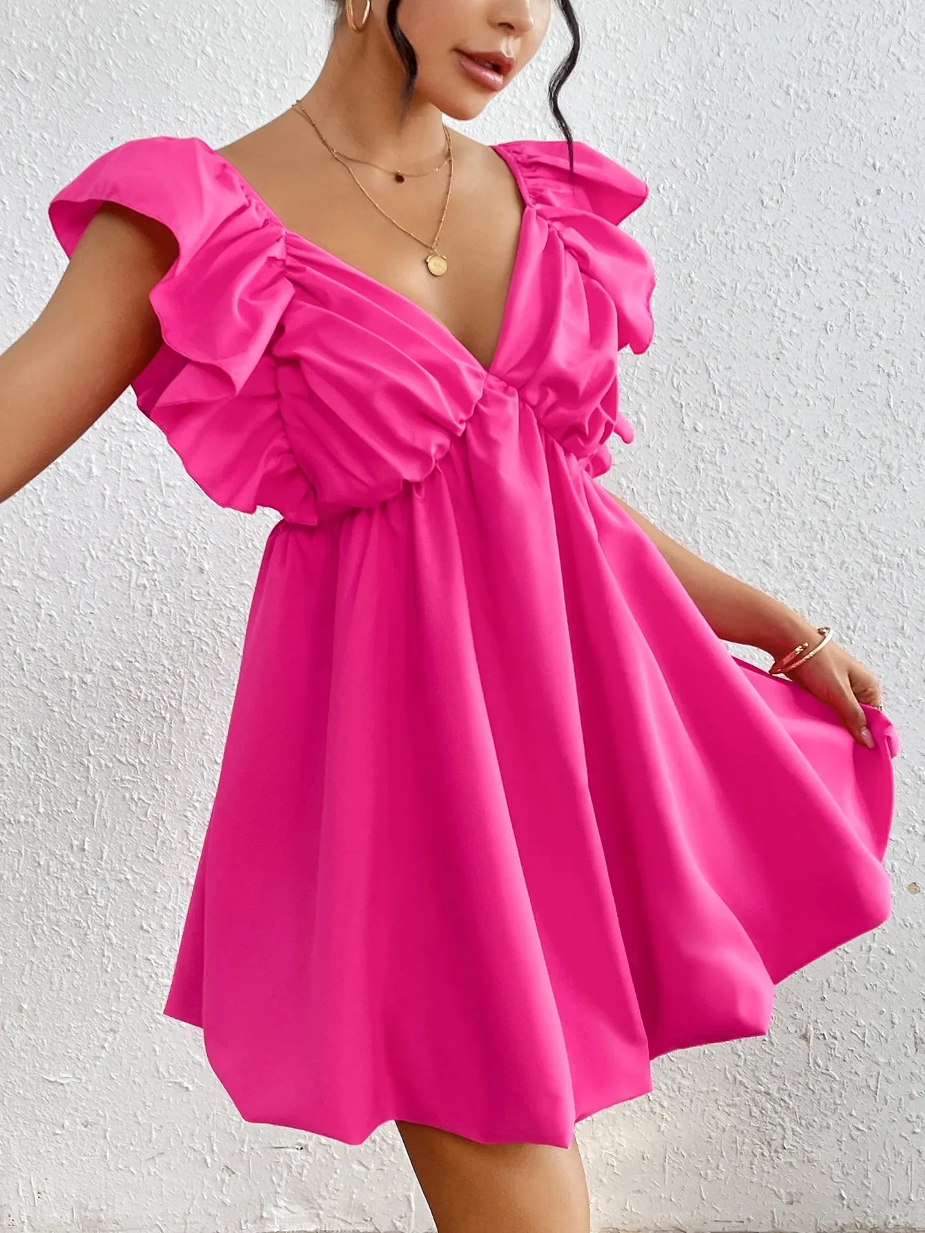 Frilled A-Line Dress