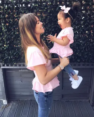 Frilled pink top - ADULT