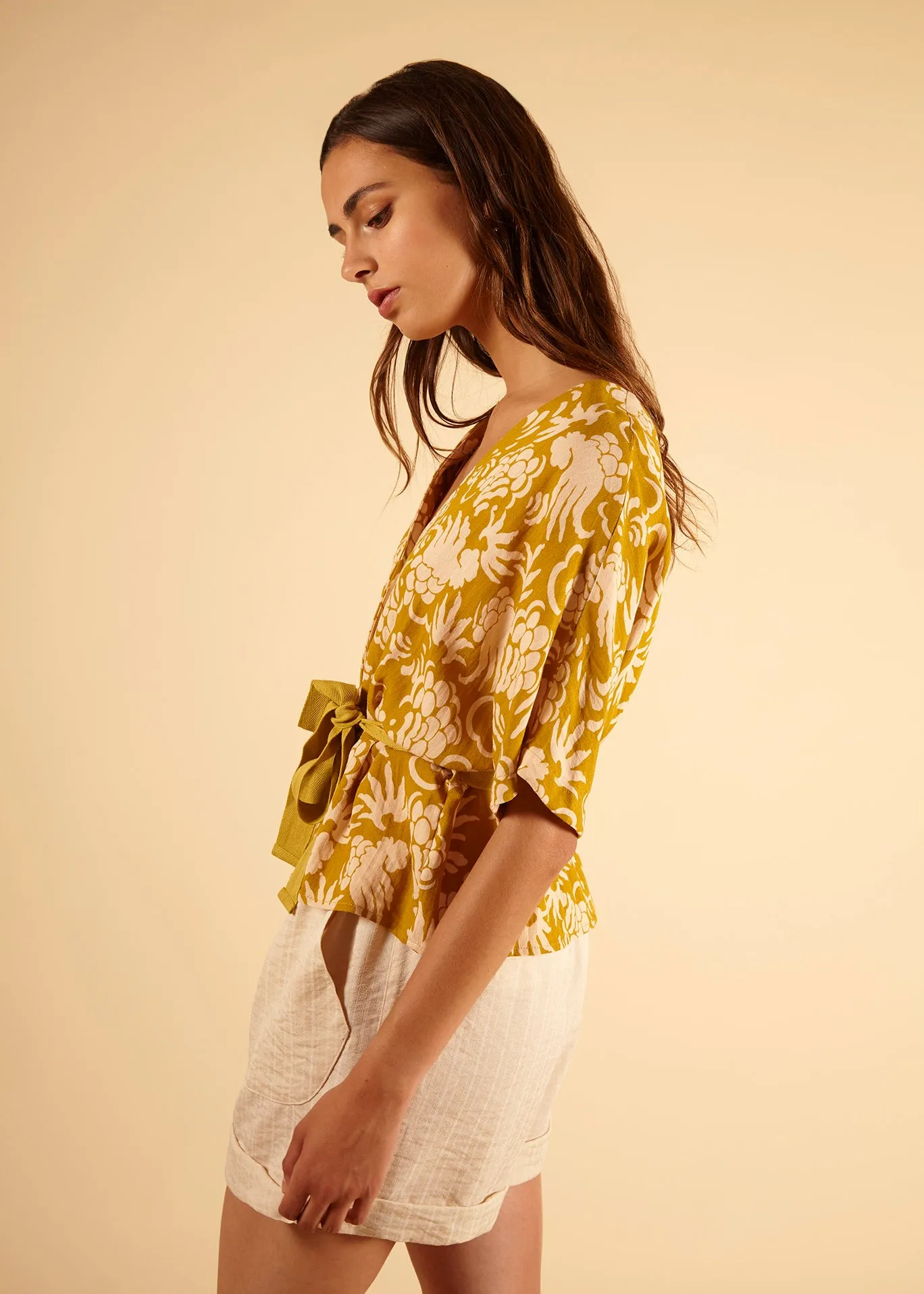 Frnch Carminda Top (Olive) - FINAL SALE