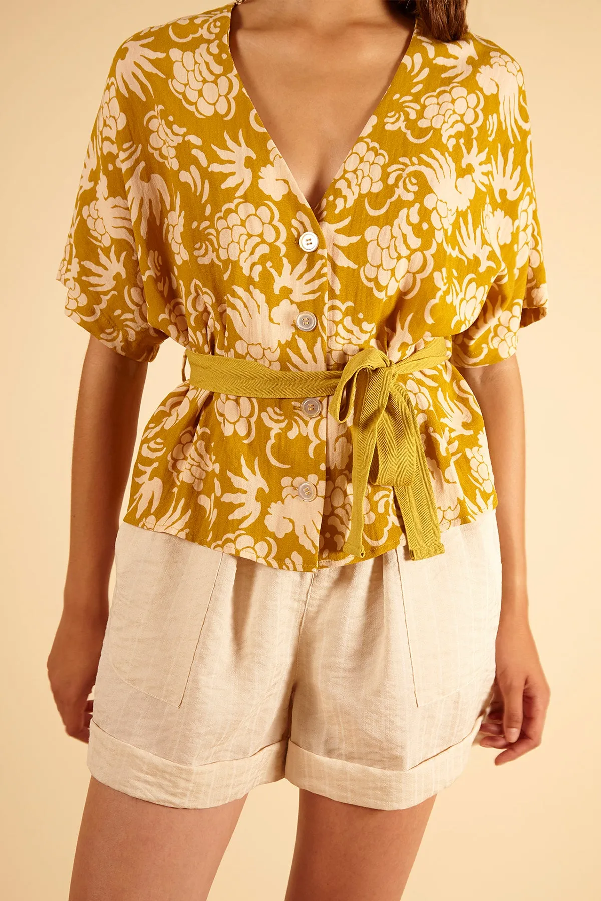 Frnch Carminda Top (Olive) - FINAL SALE