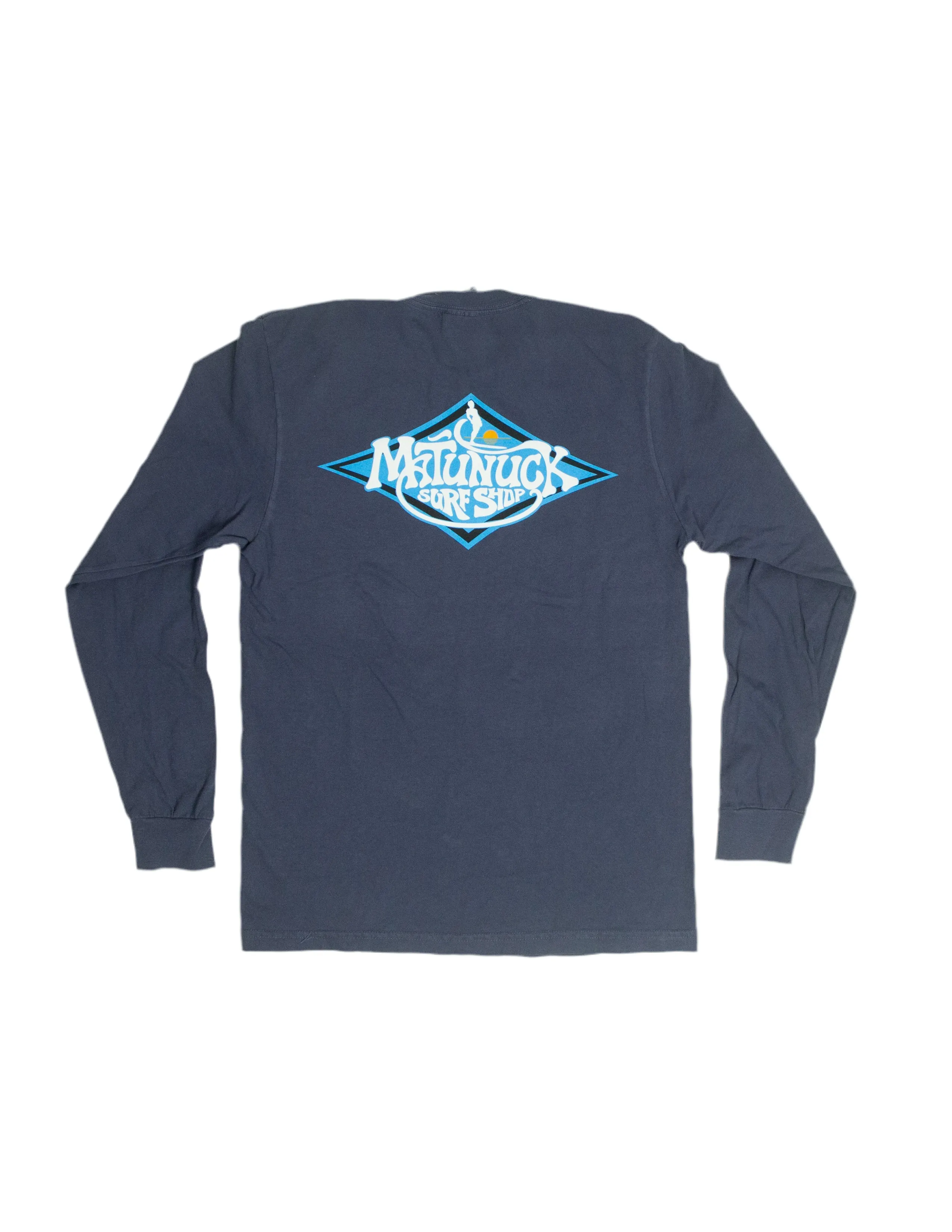 Full Color Diamond Long Sleeve Tee - Navy