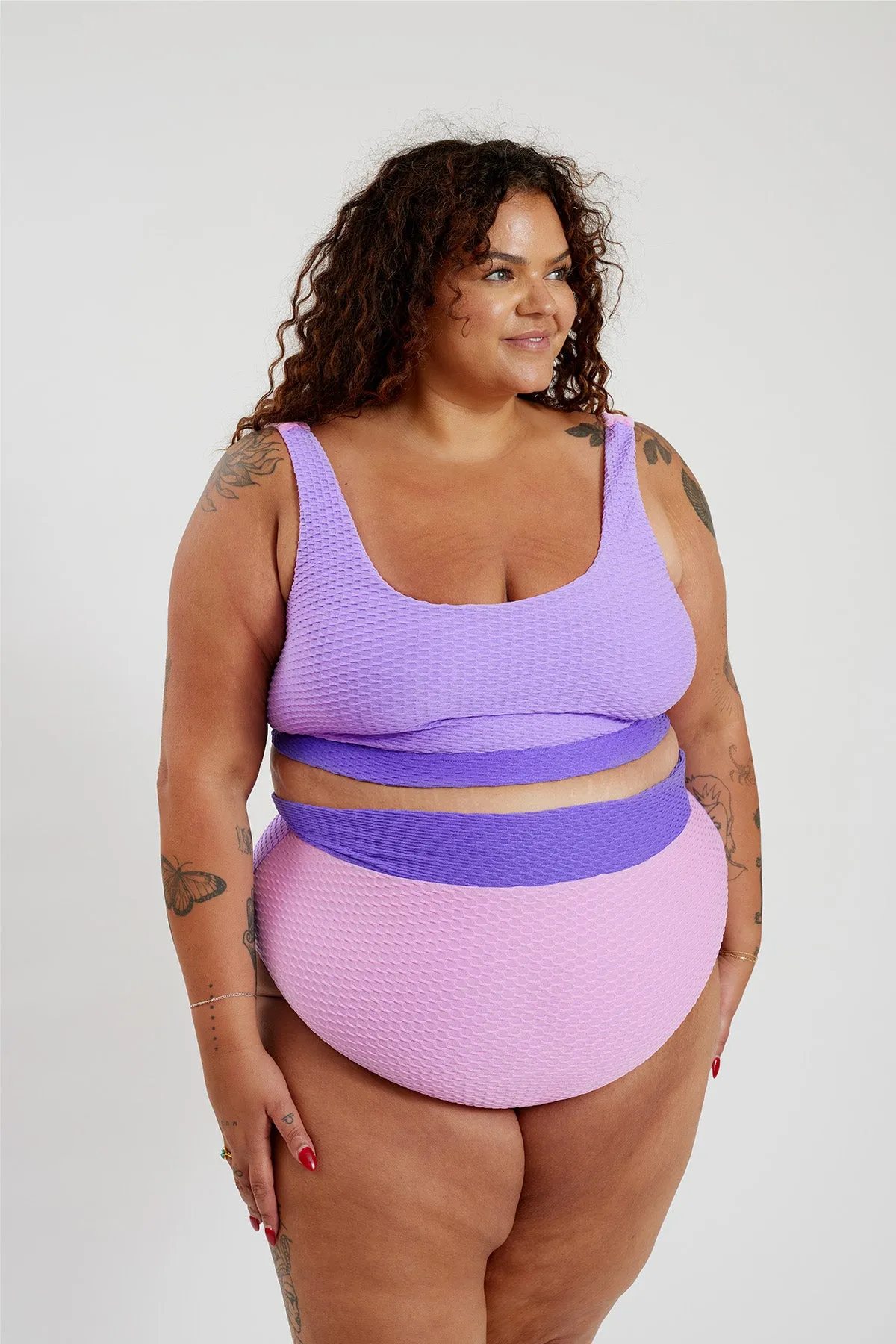 Gia Bikini Top Curve - Lilac Crystal