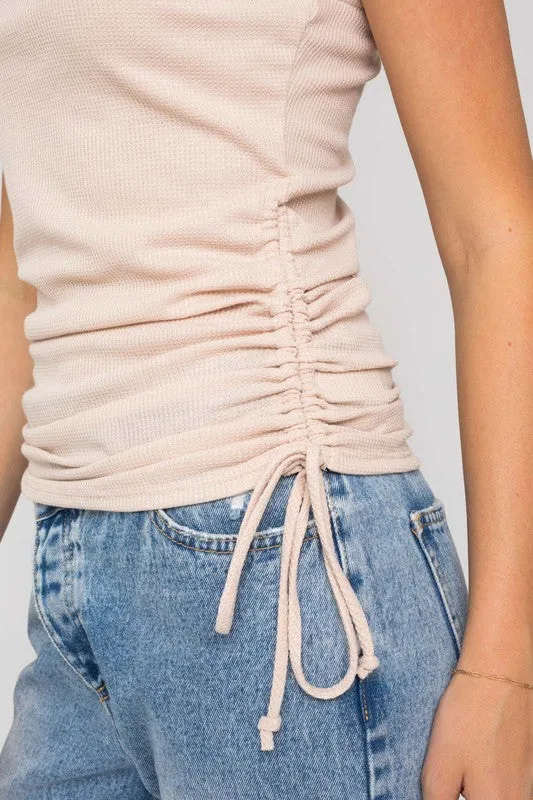 Gilli One Shoulder Side Rushing Top