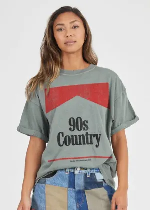 Girl Dangeorus 90s Country Tee Army Green