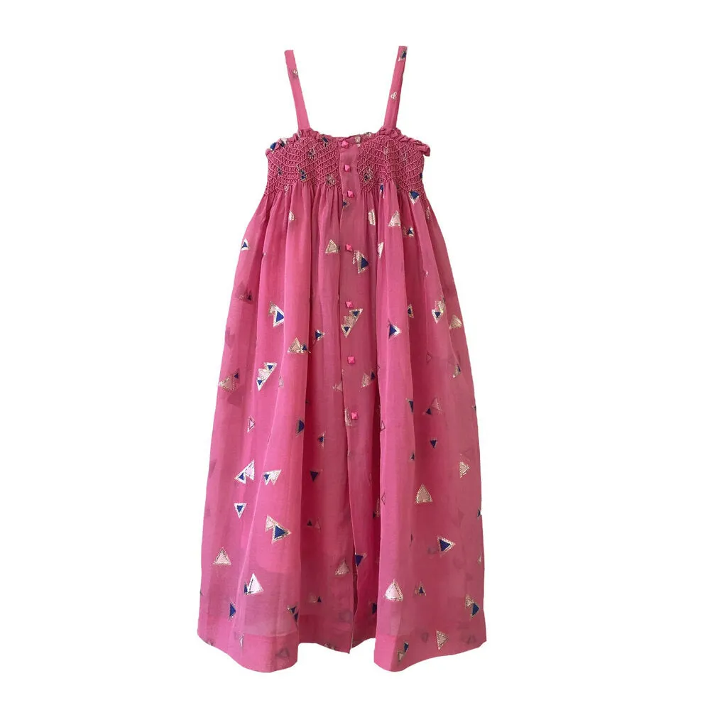 Girls Jamila Long Dress - Azelia Pink