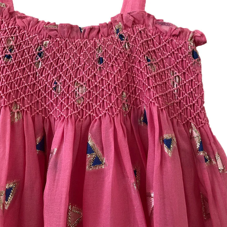 Girls Jamila Long Dress - Azelia Pink