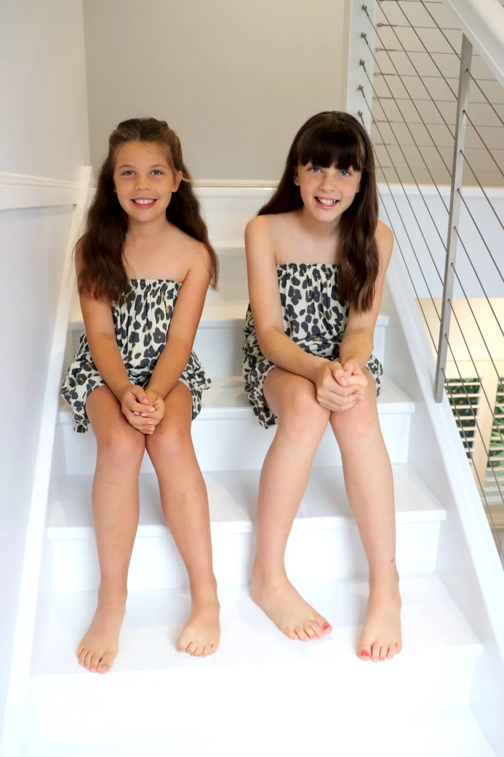 Girls Maldives Short Jumpsuit In Grey Jaguar