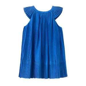 Girls Maryam Pleated Dress - Palace Blue