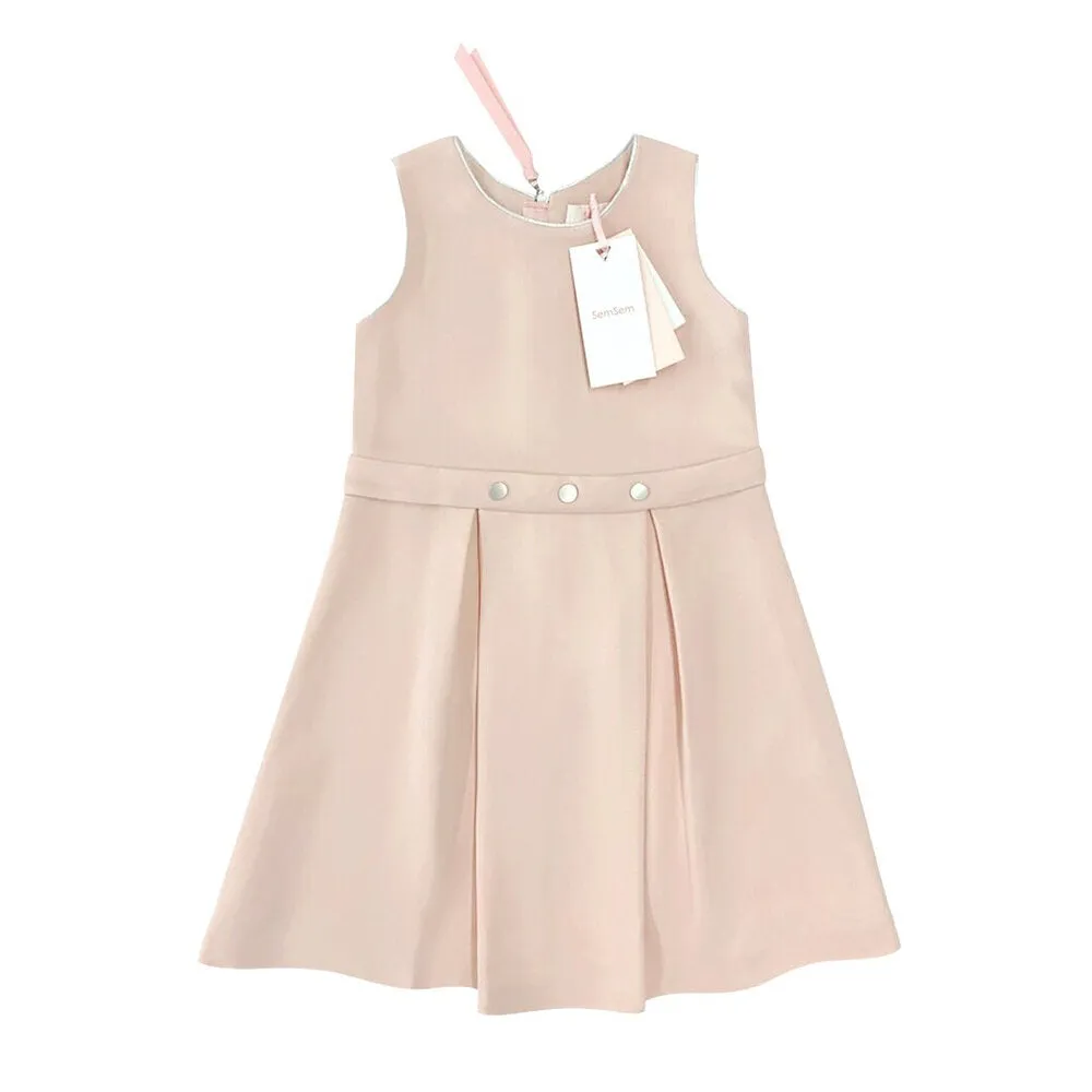 Girls Salma Snap Dress - Blush