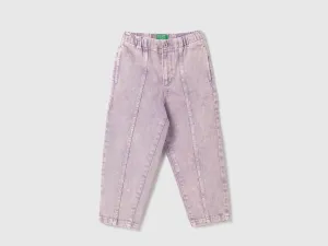 Girls Solid Balloon Fit Jeans