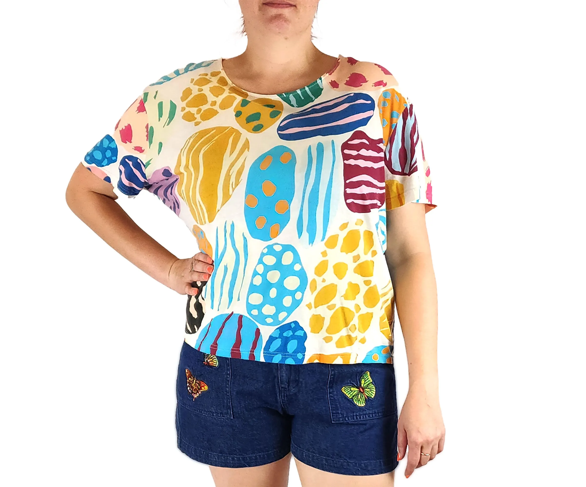 Gorman   Mireia Ruiz big rocks print top size 14