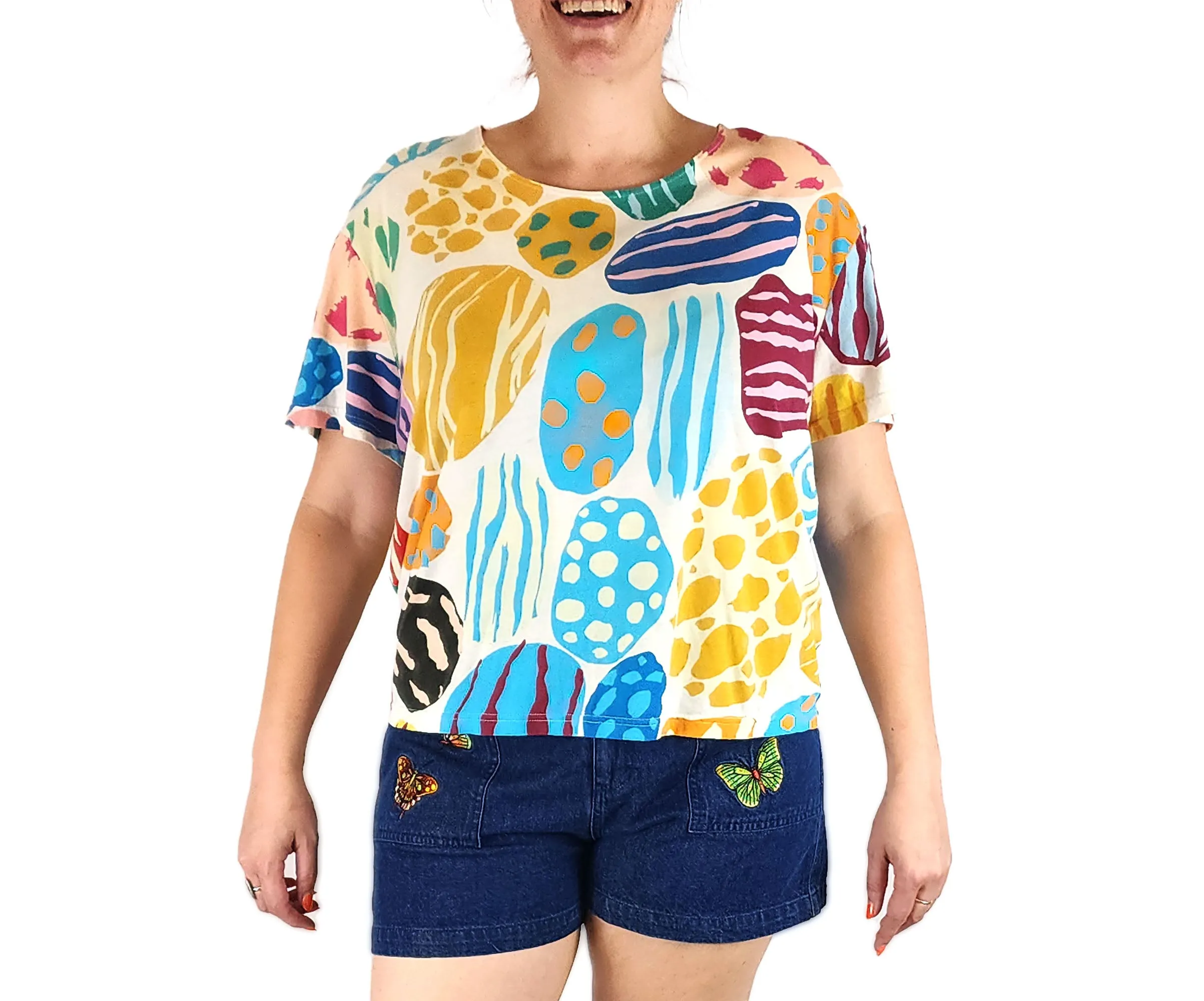 Gorman   Mireia Ruiz big rocks print top size 14