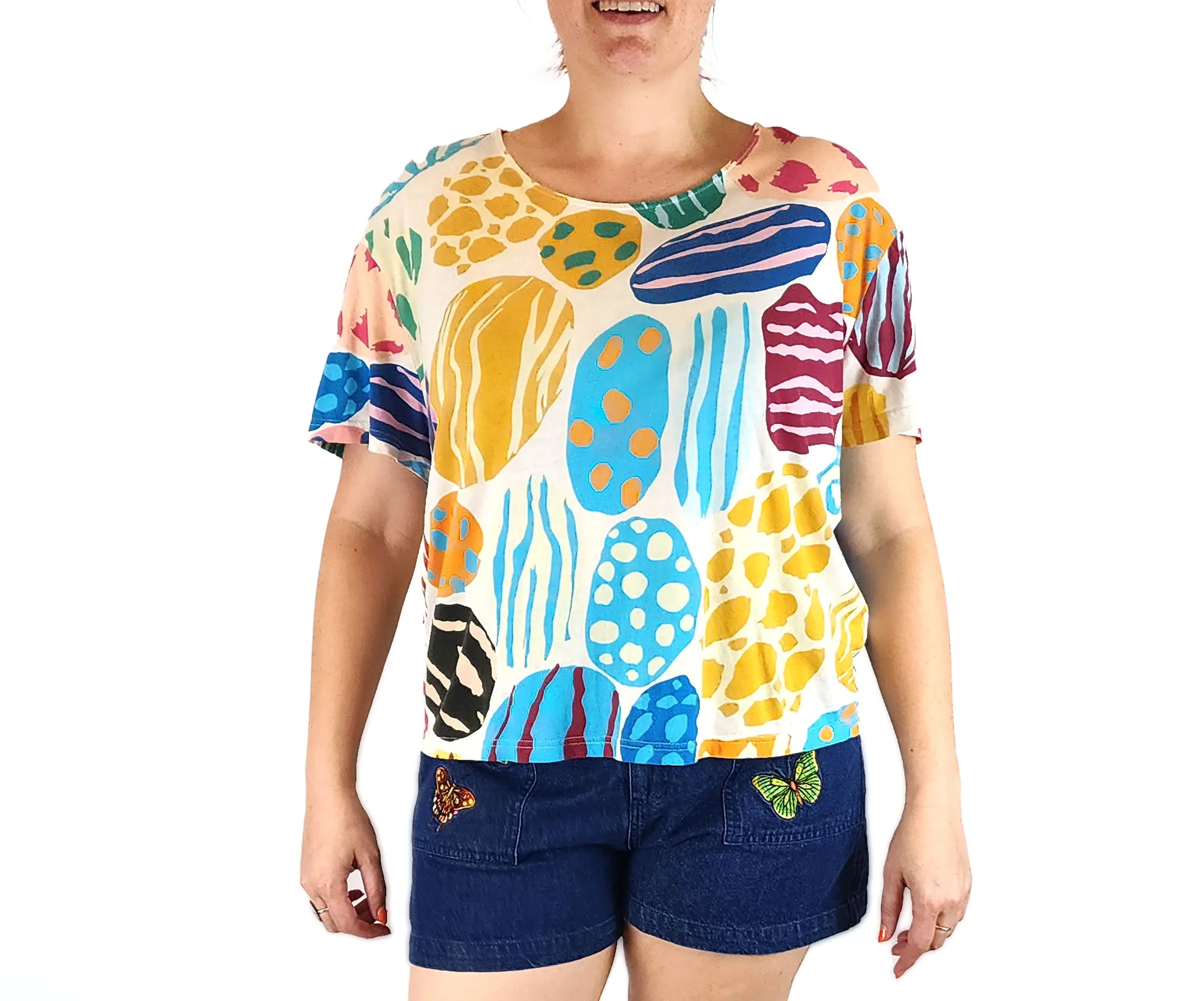 Gorman   Mireia Ruiz big rocks print top size 14