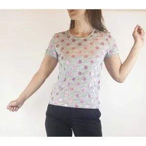 Gorman preloved grey polka dot tee shirt size 8